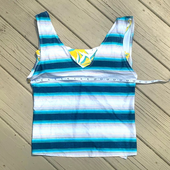 2 in 1 Tankini Top NWT Palms and Yellow - Picture 5 of 13